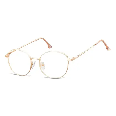 Okulary zerówki korekcyjne Lenonki 900A różowe złoto