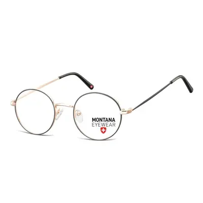 Oprawki korekcyjne okulary optyczne lenonki MM584A złoty/czarny