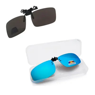 Niebieskie nakładki przeciwsłoneczne polaryzacyjne na okulary korekcyjne NA-170