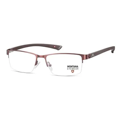 Brązowe Oprawki okulary korekcyjne żyłkowe unisex MM614C