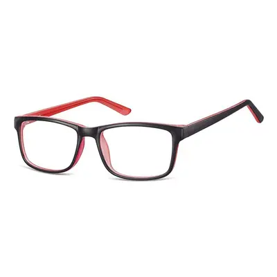 Okulary Zerówki klasyczne oprawki Sunoptic CP155C czarno-rozowe