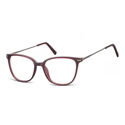 Okulary oprawki zerówki korekcyjne Nerdy Unisex Sunoptic AC26D bordowe