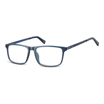 Okulary oprawki zerówki korekcyjne Nerdy Unisex Montana MA59B ciemne niebieskie + niebieski zaus