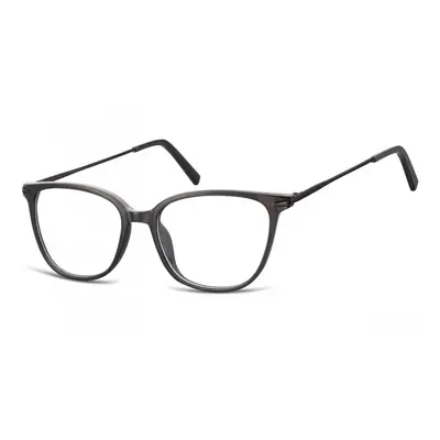 Okulary oprawki zerówki korekcyjne Nerdy Unisex Sunoptic AC26G czarne + czarny zausznik