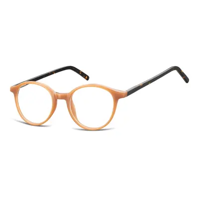 Okulary oprawki zerówki korekcyjne lenonki Unisex Sunoptic AC23F brąz + panterka