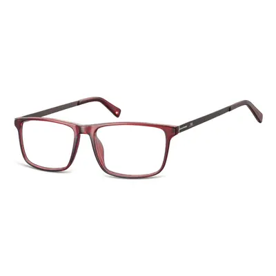 Okulary oprawki zerówki korekcyjne Nerdy Unisex Montana MA59D bordowe + grafitowy zausznik