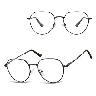 Okulary zerówki lenonki oprawki korekcyjne medium M294D czarne