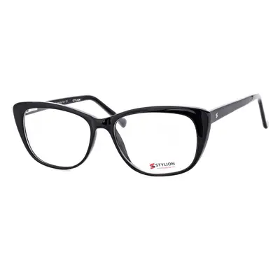 Damskie Okulary zerówki korekcyjne oprawki kocie oczy STAC-14F czarne