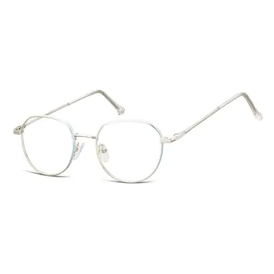 Oprawki korekcyjne panto okulary zerówki 904 srebrny/błękit
