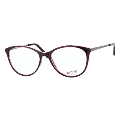 Damskie Okulary zerówki korekcyjne oprawki kocie oczy STAC-27E fioletowe
