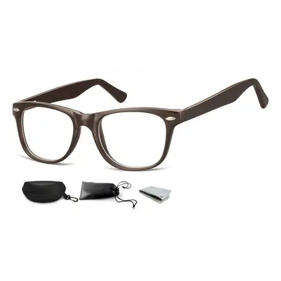 Okulary oprawki zerówki korekcyjne Nerdy Flex Sunoptic AC15C brązowe