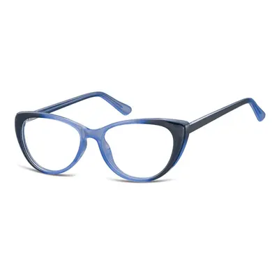 Okulary oprawki korekcyjne Kocie Oczy zerówki Sunoptic CP138C gradient niebieski