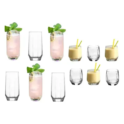 Szklanki do drinków i whisky 12 szklanek: 6 wysokich i 6 niskich
