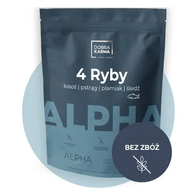 LINIA ALPHA 4 ryby - łosoś | pstrąg | plamiak | śledź Próbka 100 g