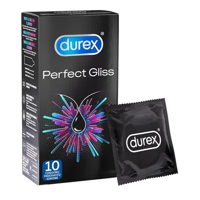 Durex - Prezerwatywy Perfect Gliss Z Dodatkowym Lubrykantem 10 szt