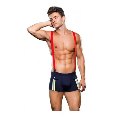 Erotyczna bielizna męska strażak - Envy Fireman Bottom With Suspenders 2 Pc M/L