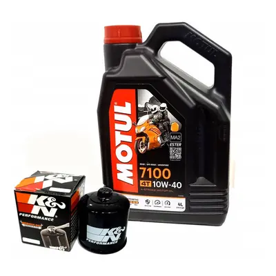 Olej motul 7100 4l 10w40 (syntetyczny) 4t + filtr oleju KN138