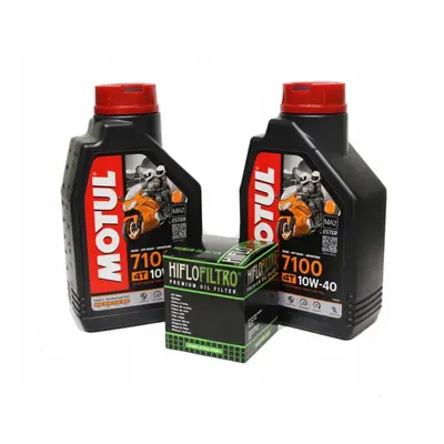 Olej motul 7100 2l 10w40 4t (syntetyczny) + filtr oleju HF111