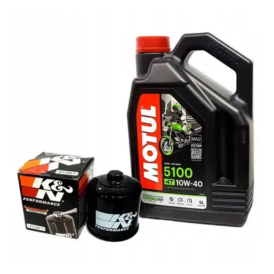 Olej motul 5100 4l 10w40 (półsyntetyczny) 4t + filtr oleju KN303