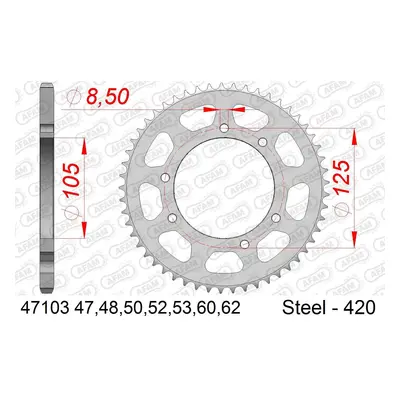 Zębatka tył 420 AFAM rx, mrx, smx, xlimit, rs3 matrix, dt 50 - 47103-53 / JTR1131-53