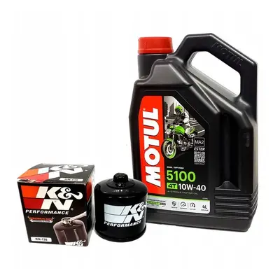 Olej motul 5100 4l 10w40 (półsyntetyczny) 4t + filtr oleju KN138