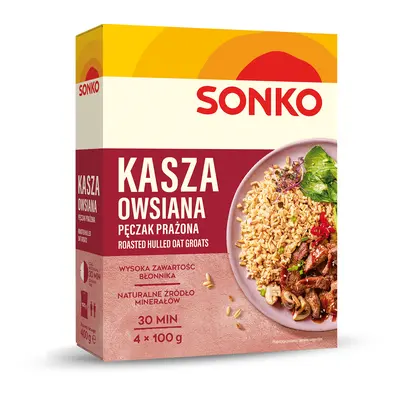 SONKO Kasza owsiana prażona pęczak 4x100g