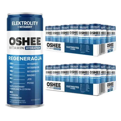 48x OSHEE Vitamin Hydration Recovery elektrolity mięta - cytryna 250 ml