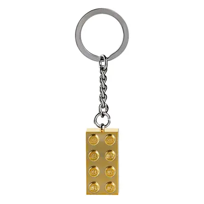 Brelok do kluczy ze złotym klockiem LEGO 2x4