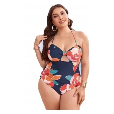 Pan i Pani Gadżet Strój kąpielowy jednoczęściowy plus size kwiaty