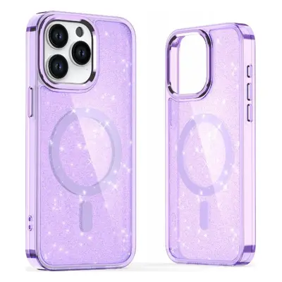 Hurtel Etui Glitter Case MagSafe na iPhone 16 Pro Max - fioletowe z brokatem