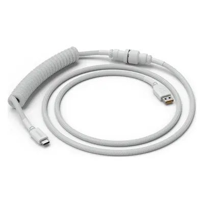 Kabel USB Glorious PC Gaming Race USB-A - USB-C 1.36 m Biały (GLO-CBL-COIL-WHITE)