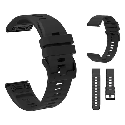 Pasek silikonowy do Garmin Fenix 3/5X/6X/7X Pro - czarny