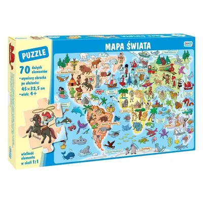 Wydawnictwo Jako Puzzle elementów. Mapa świata