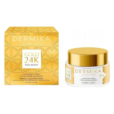 Dermika Dermika Luxury Gold 24K Total Benefit luksusowy krem stymulator młodosci 55+ 50ml