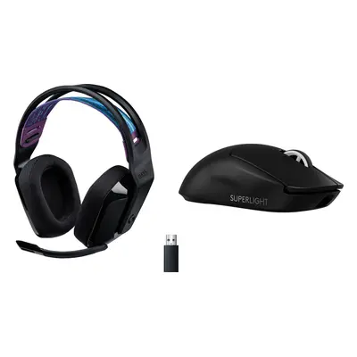 Słuchawki Logitech G535 LIGHTSPEED Czarne (981-000972) + G PRO X SuperLight (910-006630)