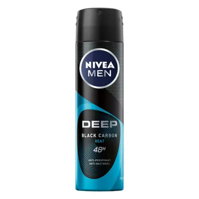 Nivea NIVEA_Men Deep Black Carbon Beat antyperspirant z aktywnym węglem spray 150ml