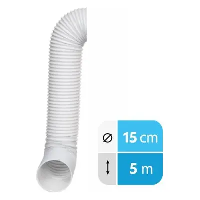 Warmtec Rura do klimatyzatora przenośnego lewoskrętna (fi15cm) - 5m