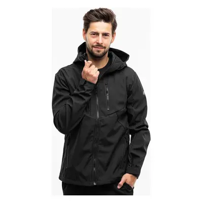 Kurtka męska 4f Kurtka przejściowa softshell z kapturem męska 4F M224 czarna 4FWSS24TSOFM224 20S