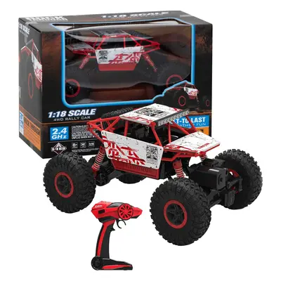 Coil Coil zdalnie sterowany samochód auto rc pilot 4x4 terenowy pojazd rock 1:18 czerwony