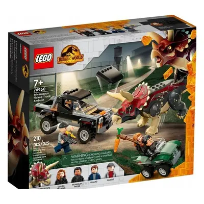 LEGO Jurassic World Triceratops i zasadzka z pick-upem