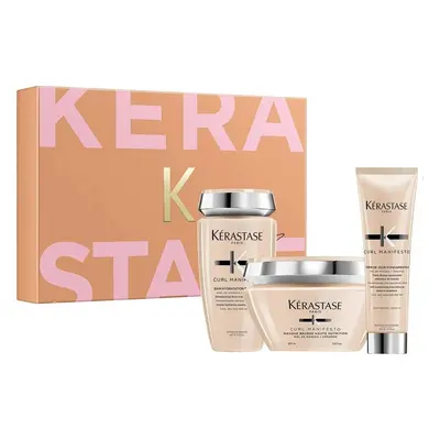 Kerastase Curl Manifesto zestaw szampon do włosów 250ml + maska do włosów 200ml + nawilżający kr