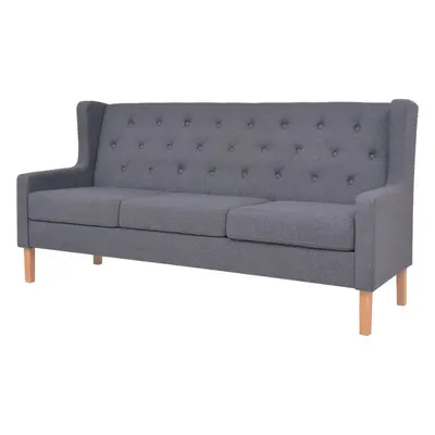 vidaXL 3-osobowa sofa tapicerowana tkaniną, szara