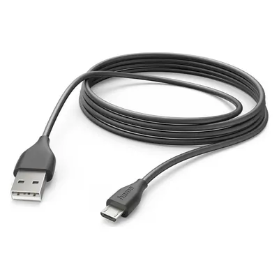 Kabel USB Hama USB-A - microUSB m Czarny (002015880000)