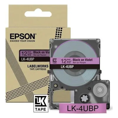 Epson Epson LabelWorks LK-4UBP - Schwarz auf Violett - Rolle (1,2 cm x m) Kassette(n) Hangebox -