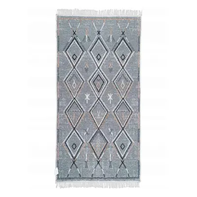 DYWANIK BOHO 80 X 150 ETNICZNY DWUSTRONNY KILIM PŁASKOTKANY BAWEŁNA JAKOŚĆ!