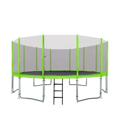 Trampolina ogrodowa SkyRamiz 487cm 16FT dla dzieci Zielony + Akcesoria