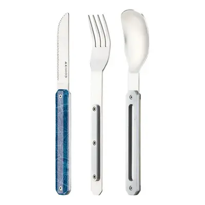 Akinod MAGNETIC STRAIGHT CUTLERY 12H34 MIRROR Downtown Bleu