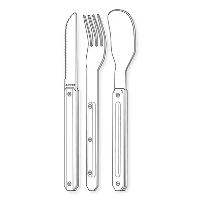 Akinod MAGNETIC STRAIGHT CUTLERY 12H34 MIRROR Bandana Rouge