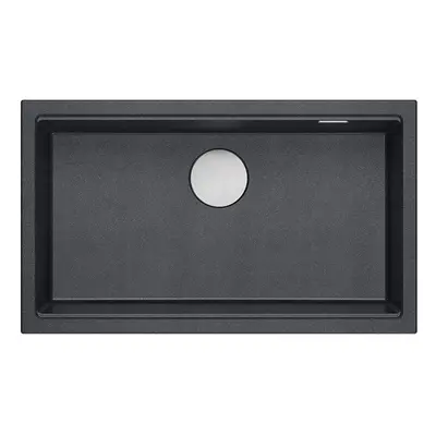 LOGAN 110 GraniteQ zlewozmywak black diamond 76x44x23,5 cm 1-komorowy podwieszany z syfonem manu