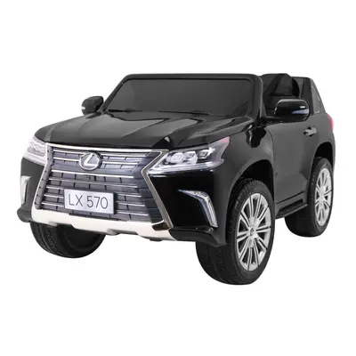 Lexus LX570 Lakierowane Autko dla 2 dzieci Czarny + Pilot + Koła EVA + Radio MP3 LED